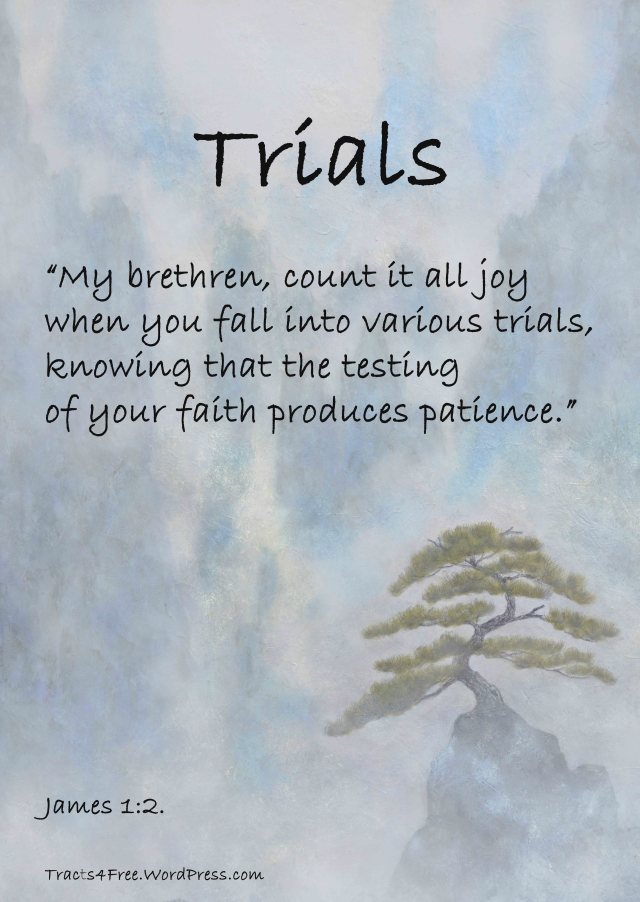 "Trials" Christian poster by David Clode.