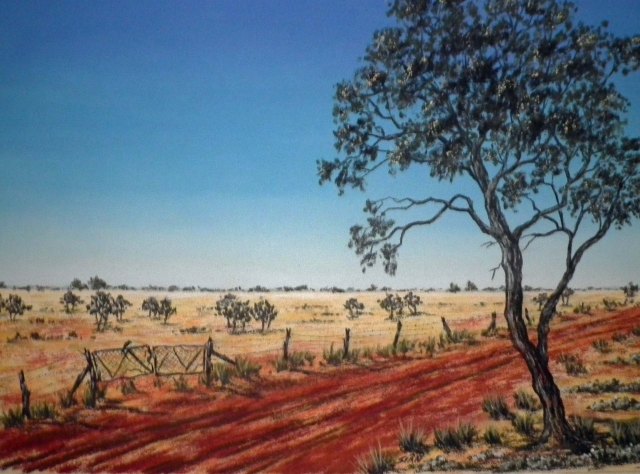 Australian Outback painting by Sian Butler.